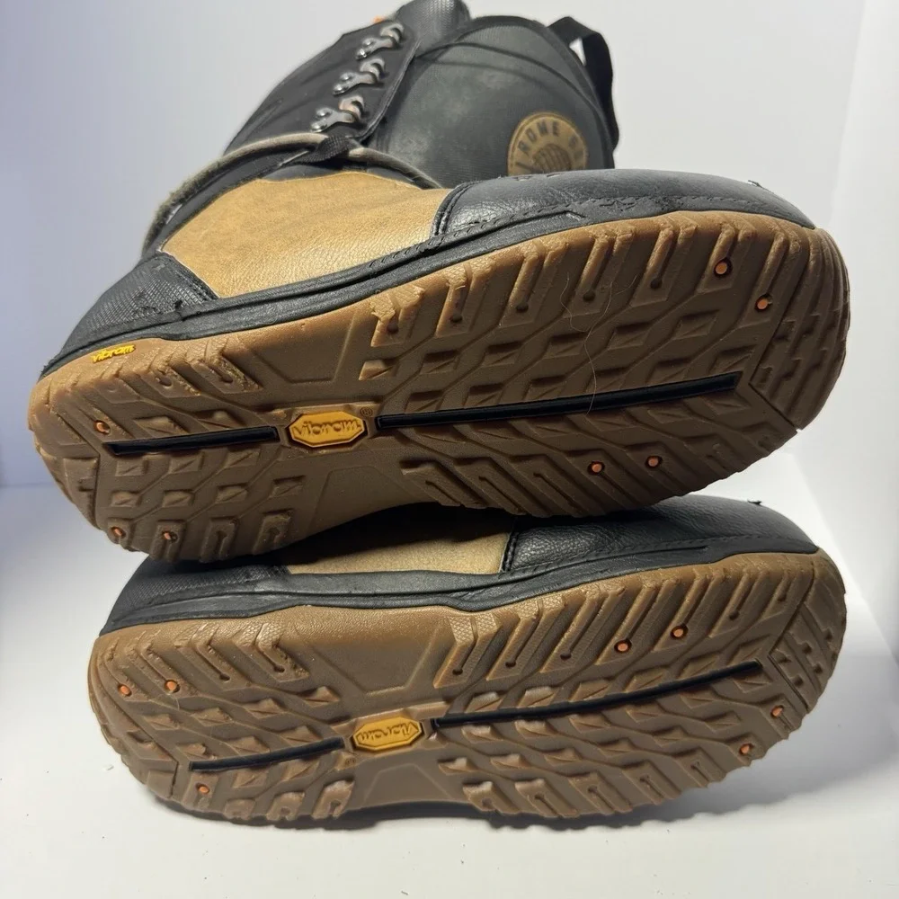 Rome SDS Libertine Snowboard Boots Mens US 8.5 Black Brown Vibram Ultralon F.I.T